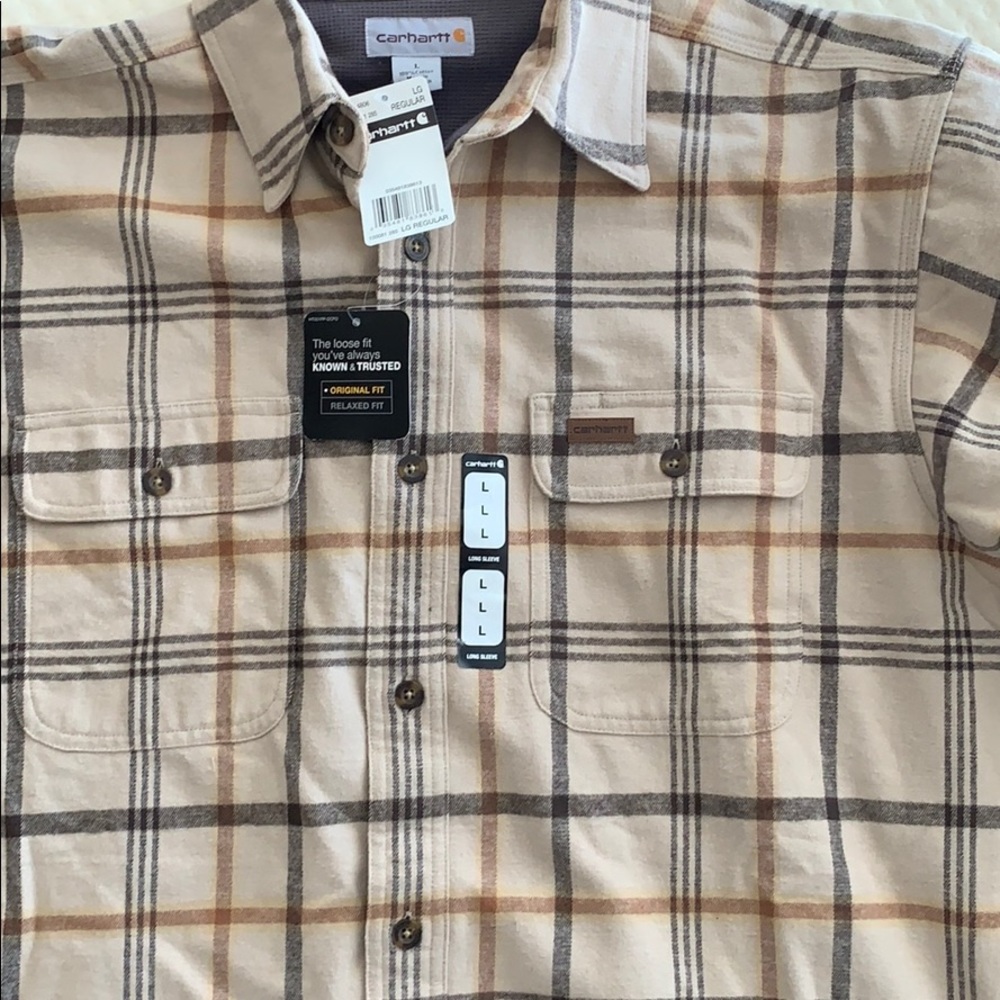 Men’s Carhartt flannel button down shirt